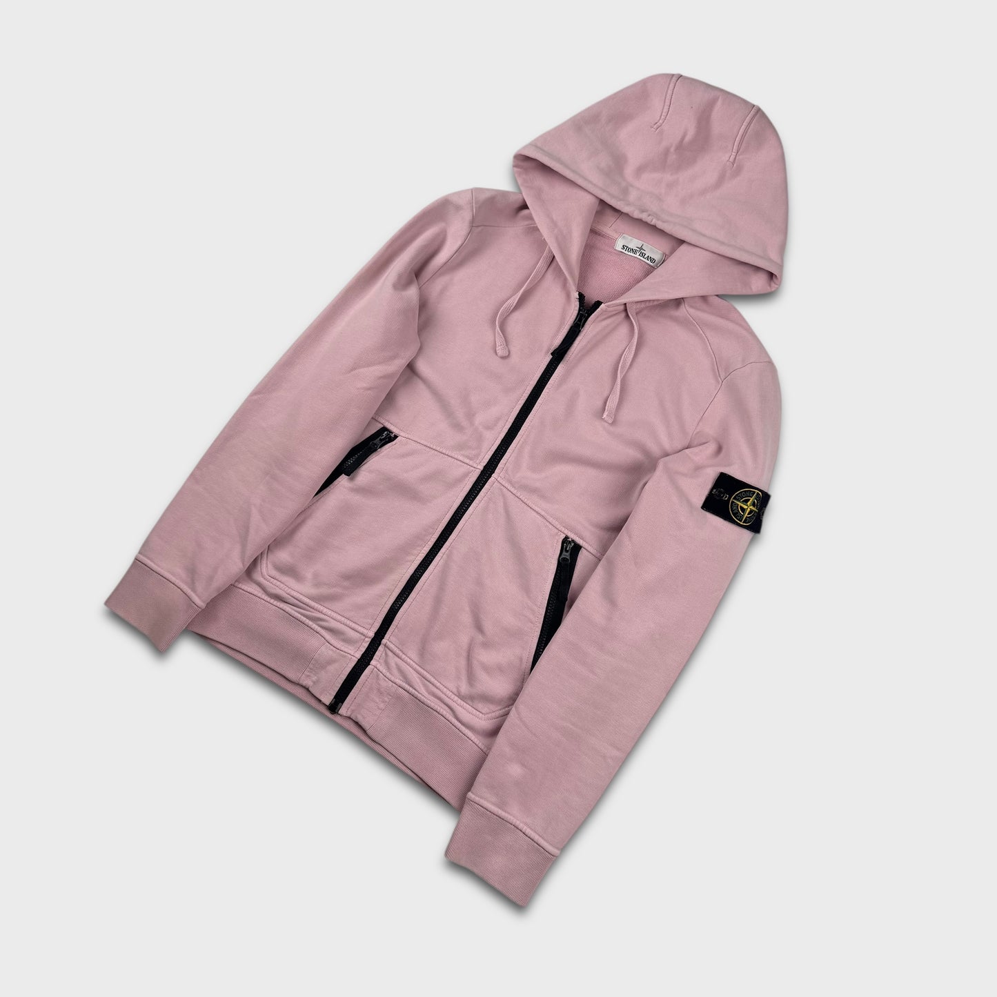 Stone Island Baby Pink Zip Hoodie M