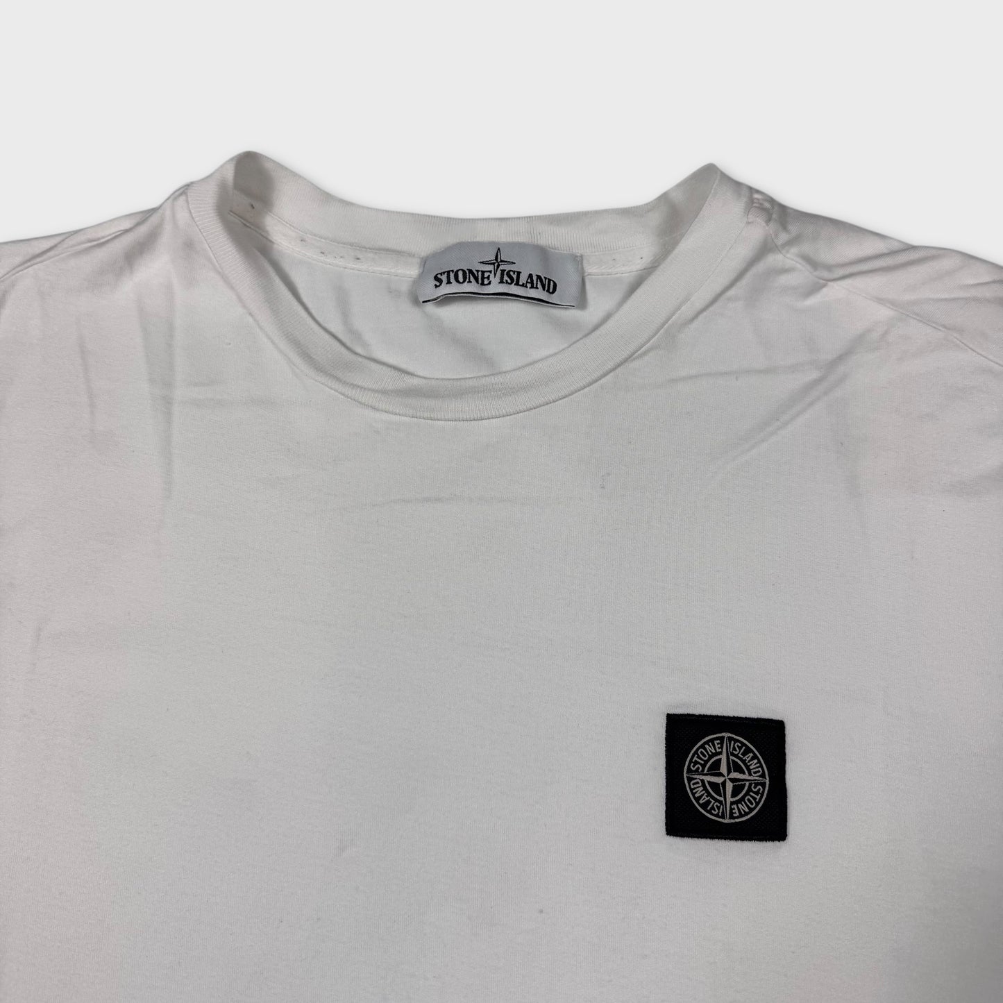 Stone Island White Compass Logo T-Shirt XL