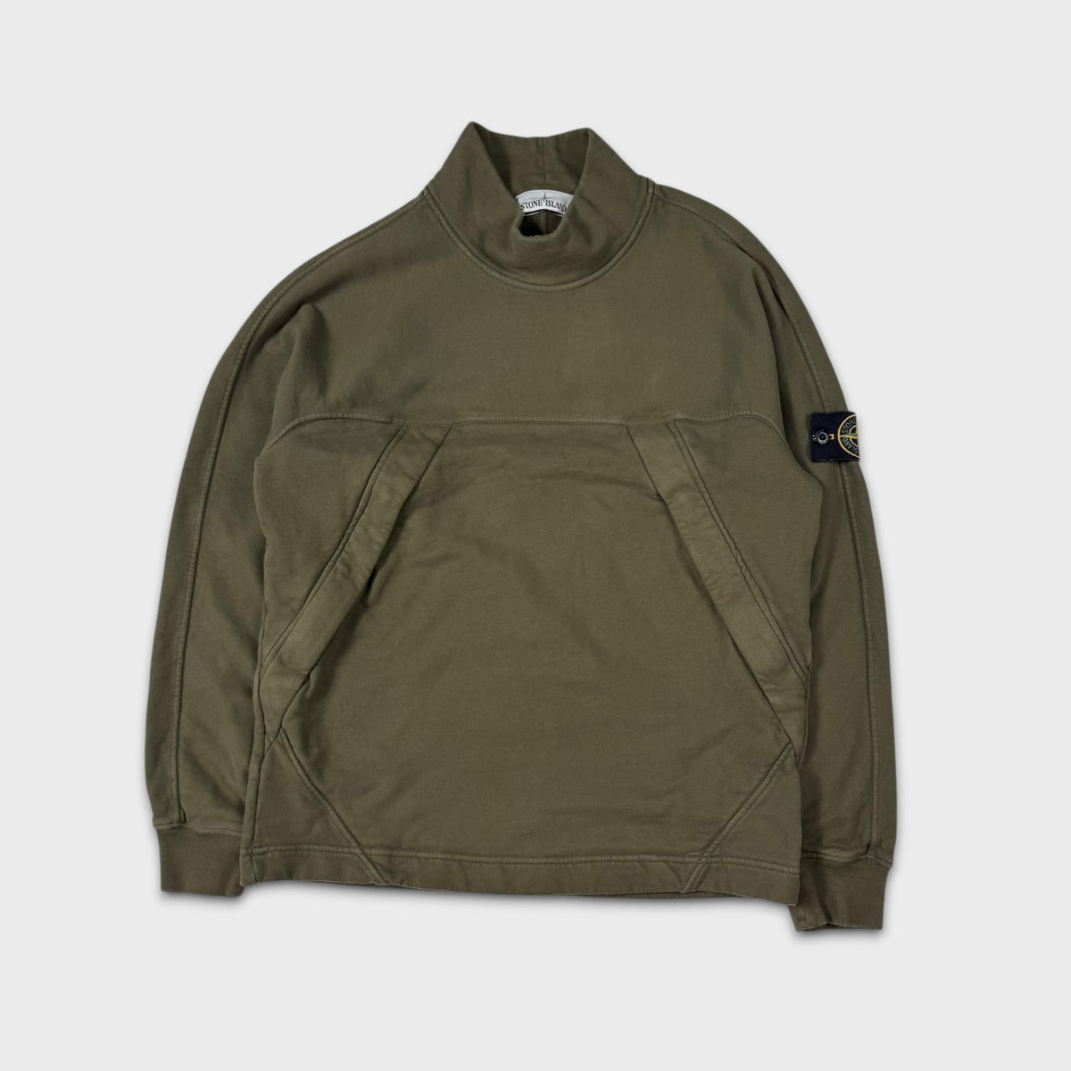 Stone Island Olive Green Smock Sweatshirt M