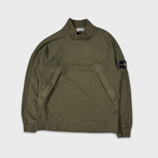 Stone Island Olive Green Smock Sweatshirt M