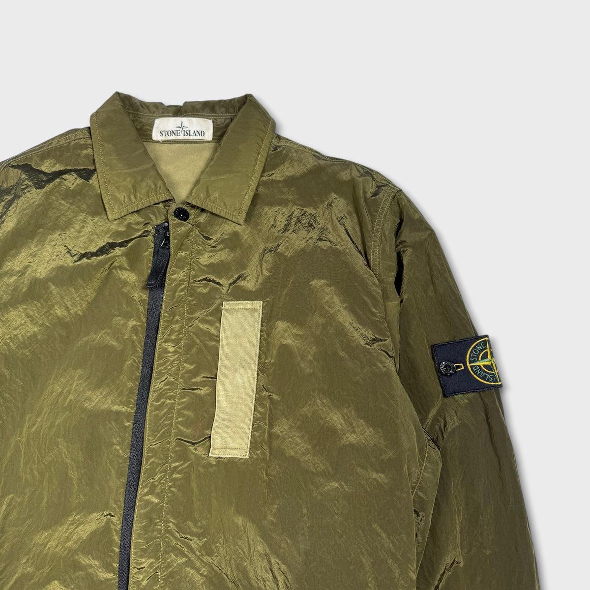 Stone Island Green Nylon Metal Overshirt M