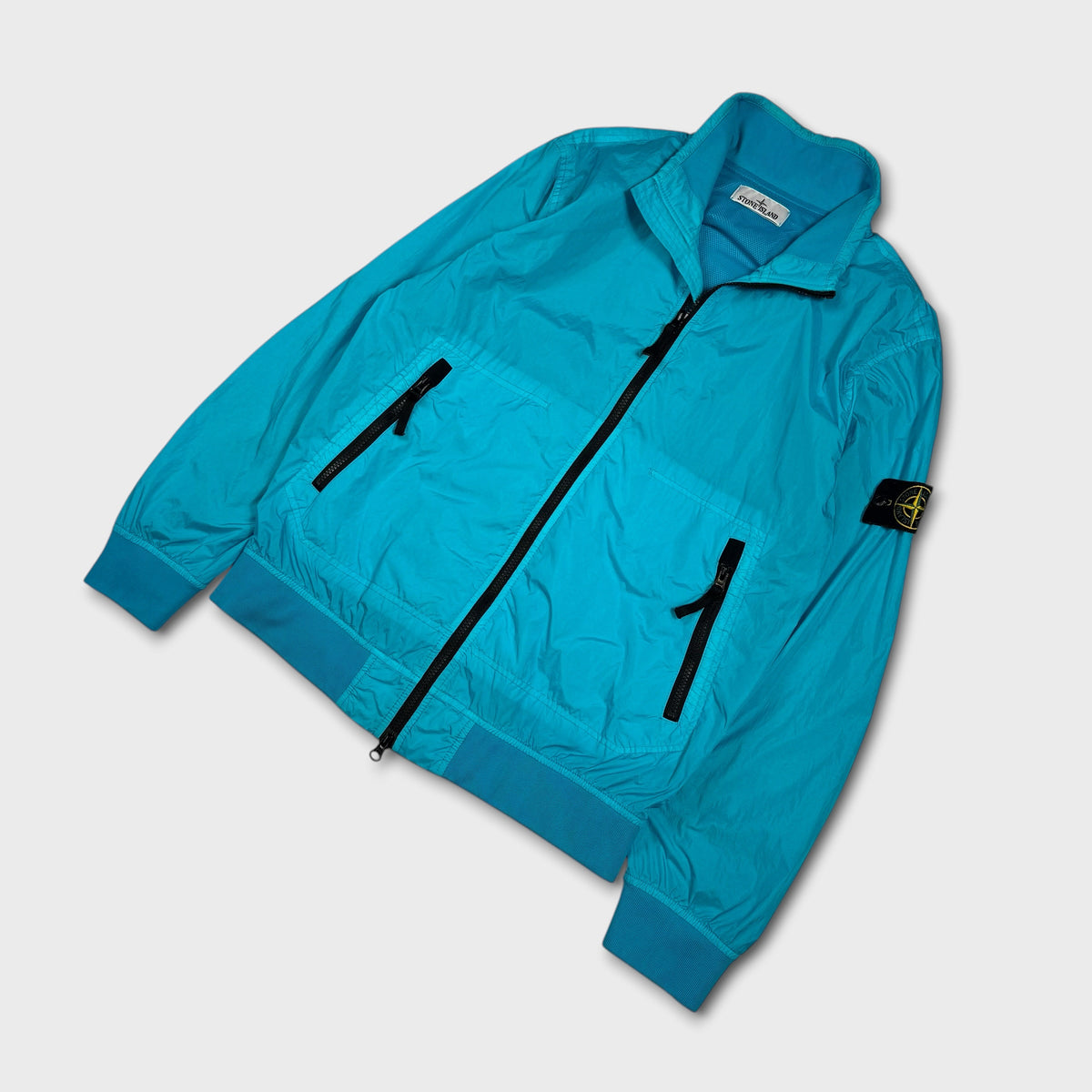 Stone Island Aqua Garment Dyed Crinkle Reps NY Jacket M