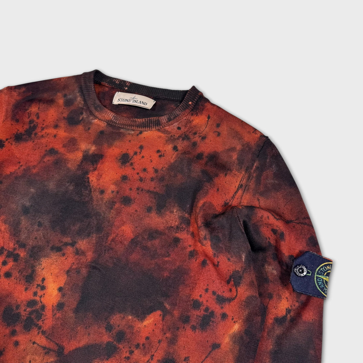 Stone Island Handpainted Corrosion Camo Crewneck S