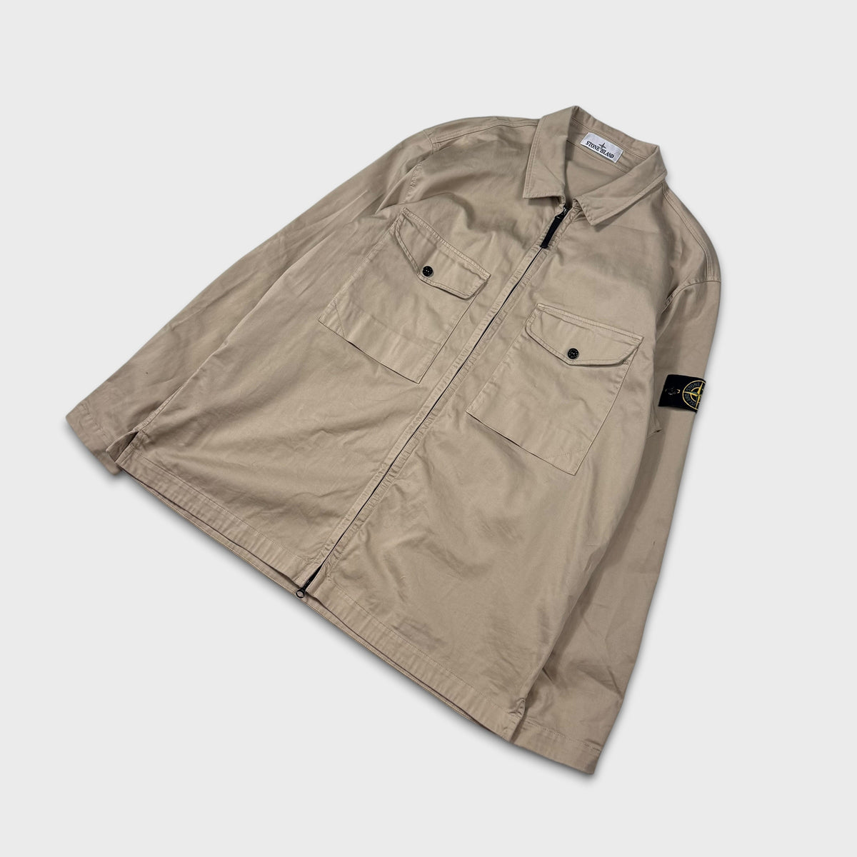 Stone Island Sand Full Zip Overshirt 3XL
