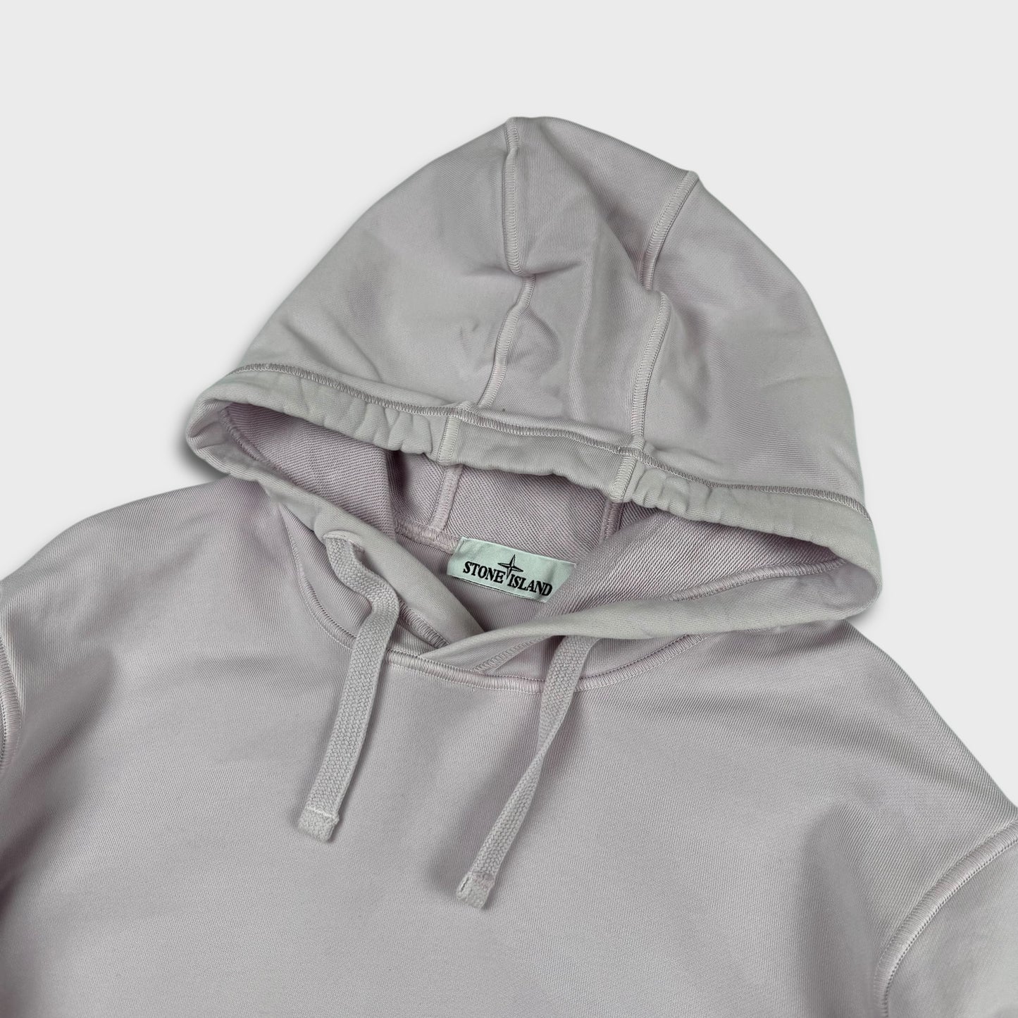 Stone Island Pale Pink Pullover Hoodie L