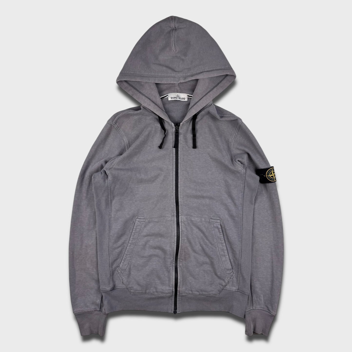 Stone Island Charcoal Grey Zip Hoodie L