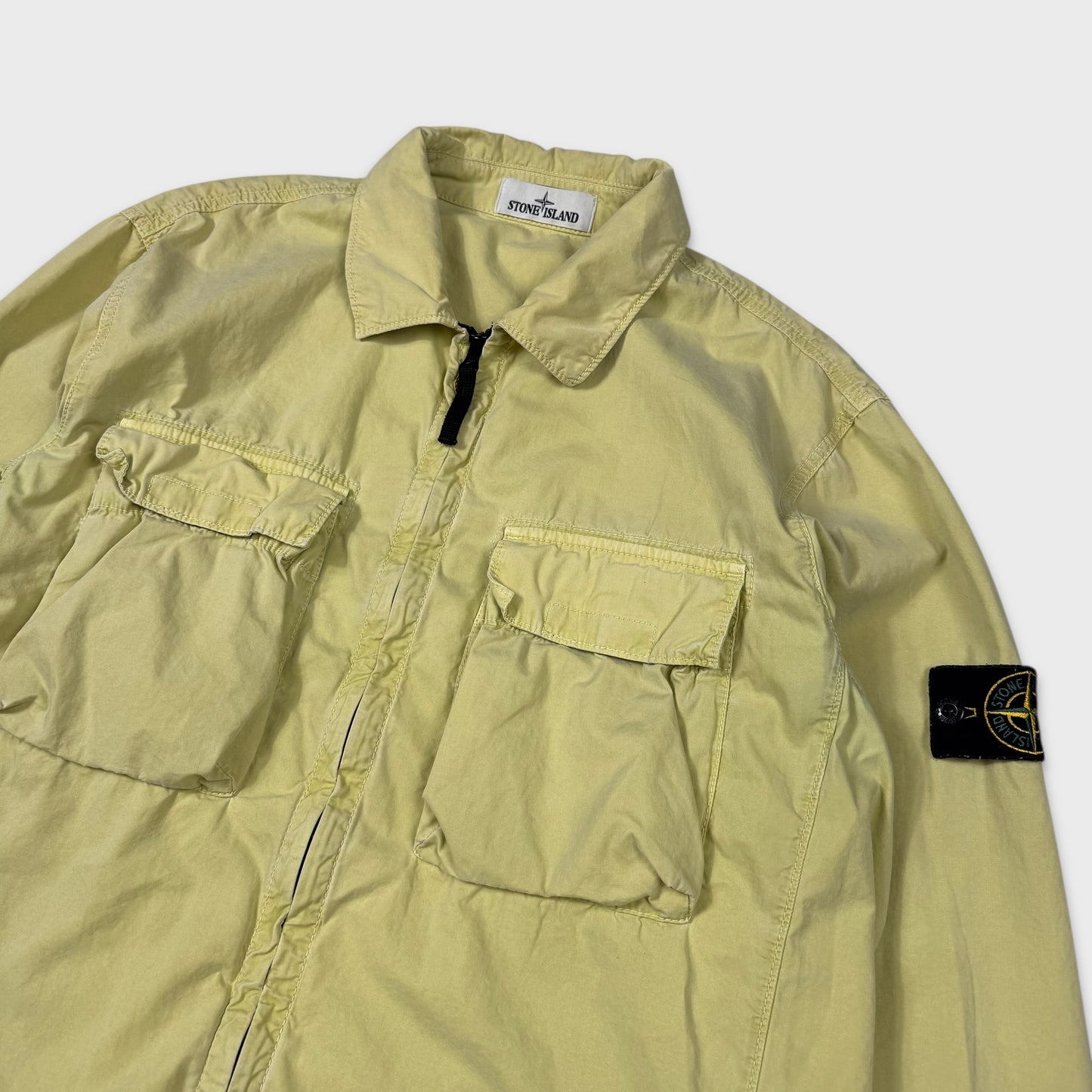 Stone Island Full Zip Yellow Overshirt XL