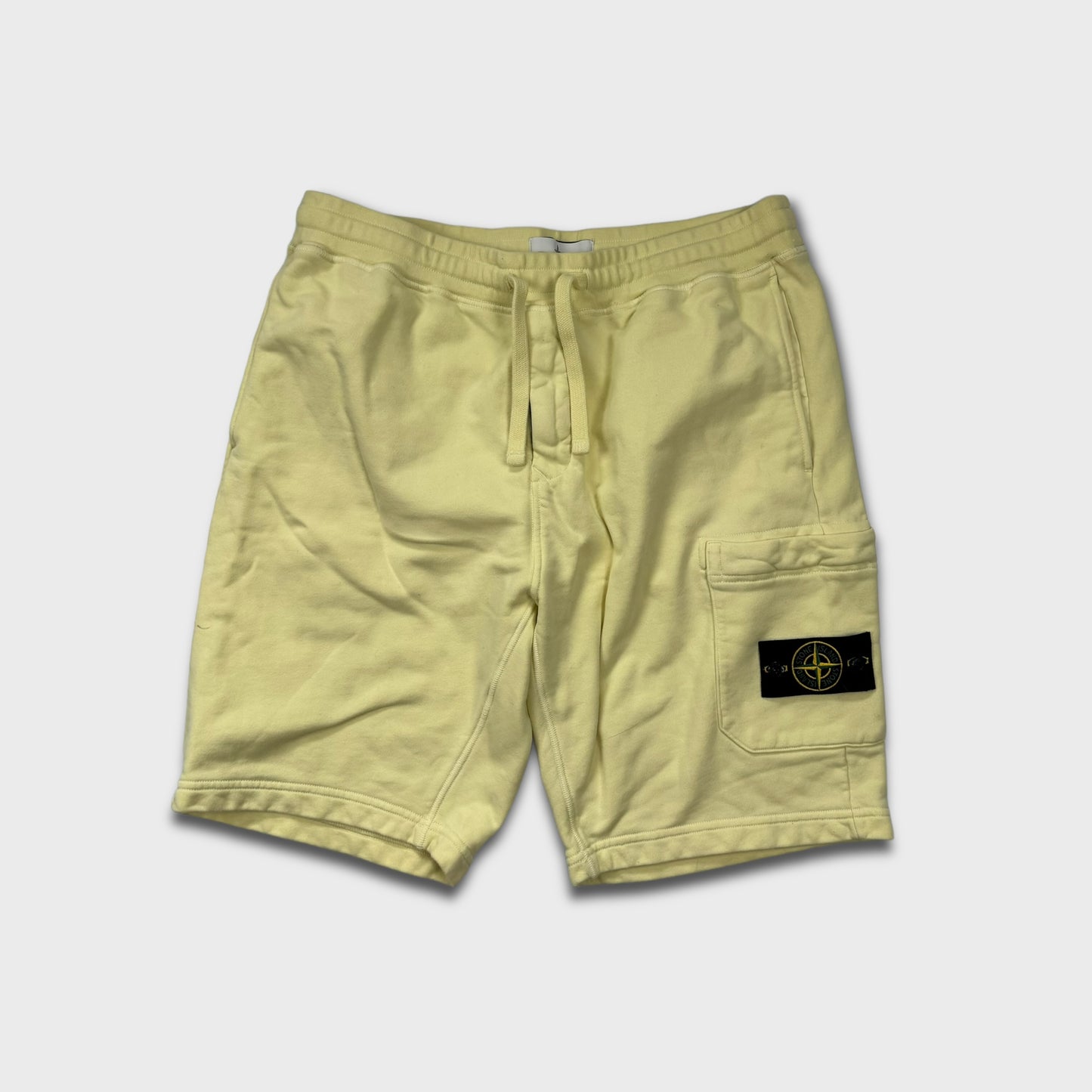 Stone Island Yellow Cotton Shorts XL