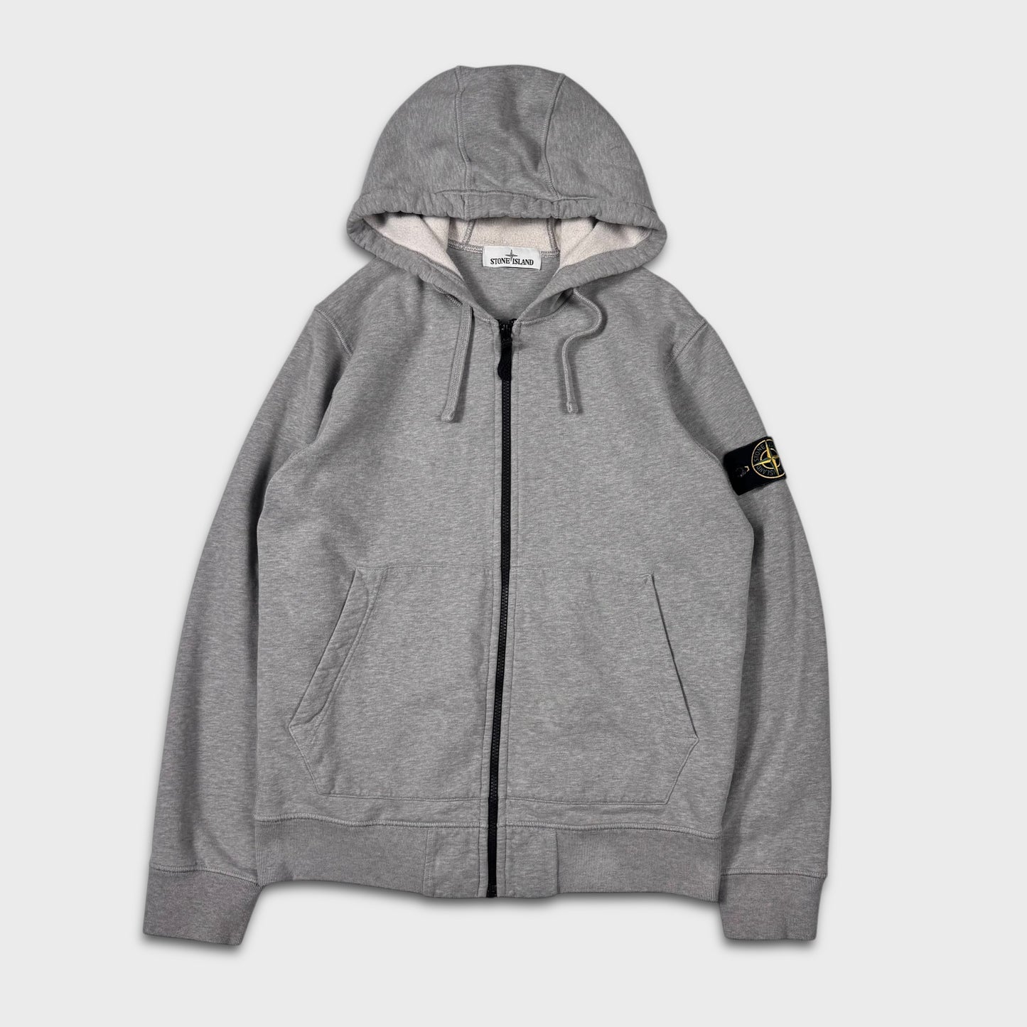 Stone Island Grey Full Zip Hoodie L