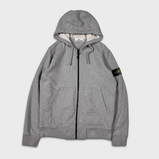 Stone Island Grey Full Zip Hoodie L