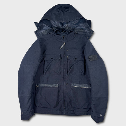 Stone Island Shadow Project Quilted Nylon Blend Hooded Jacket L