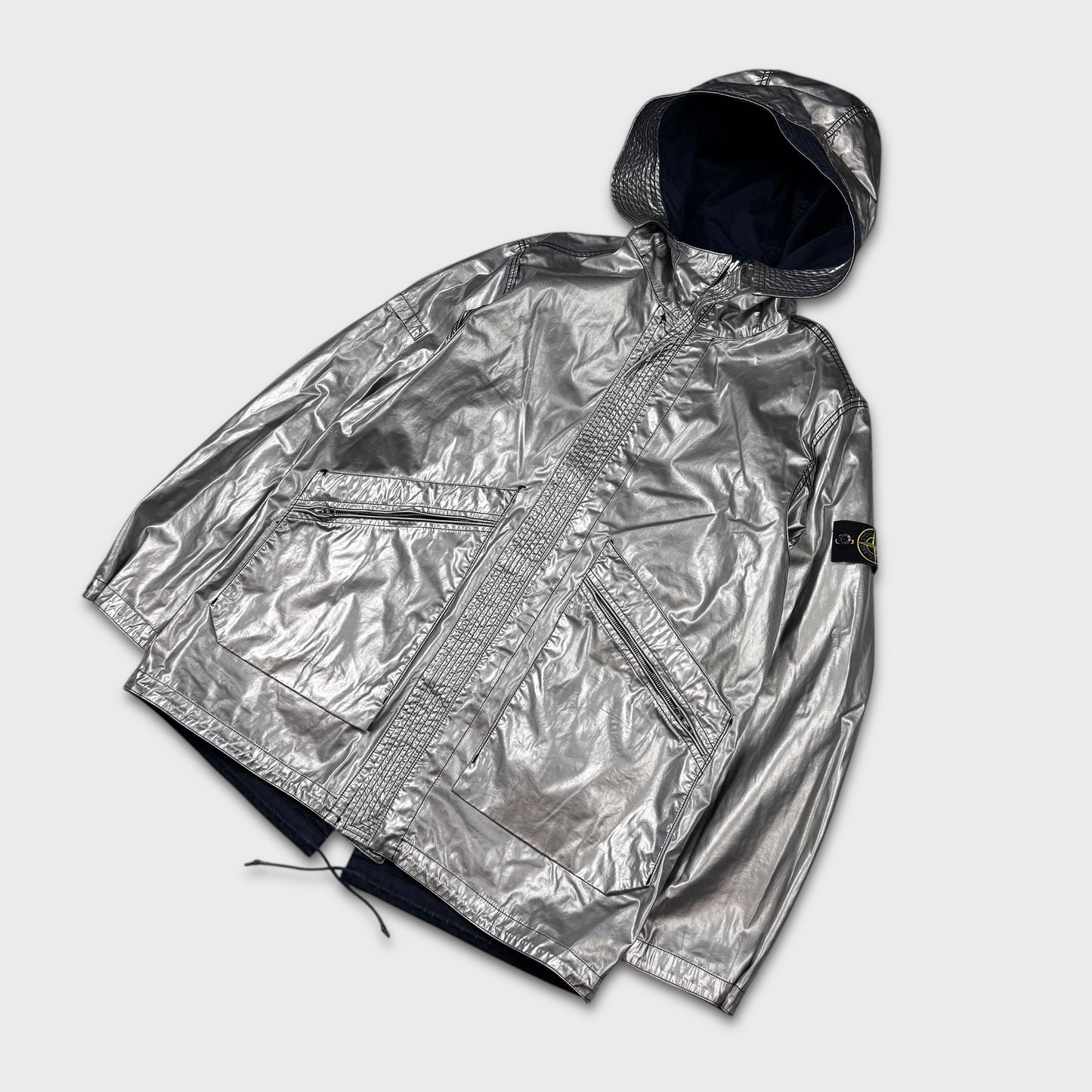 Stone Island Reversible Spaceman Raso Gommato Jacket XL