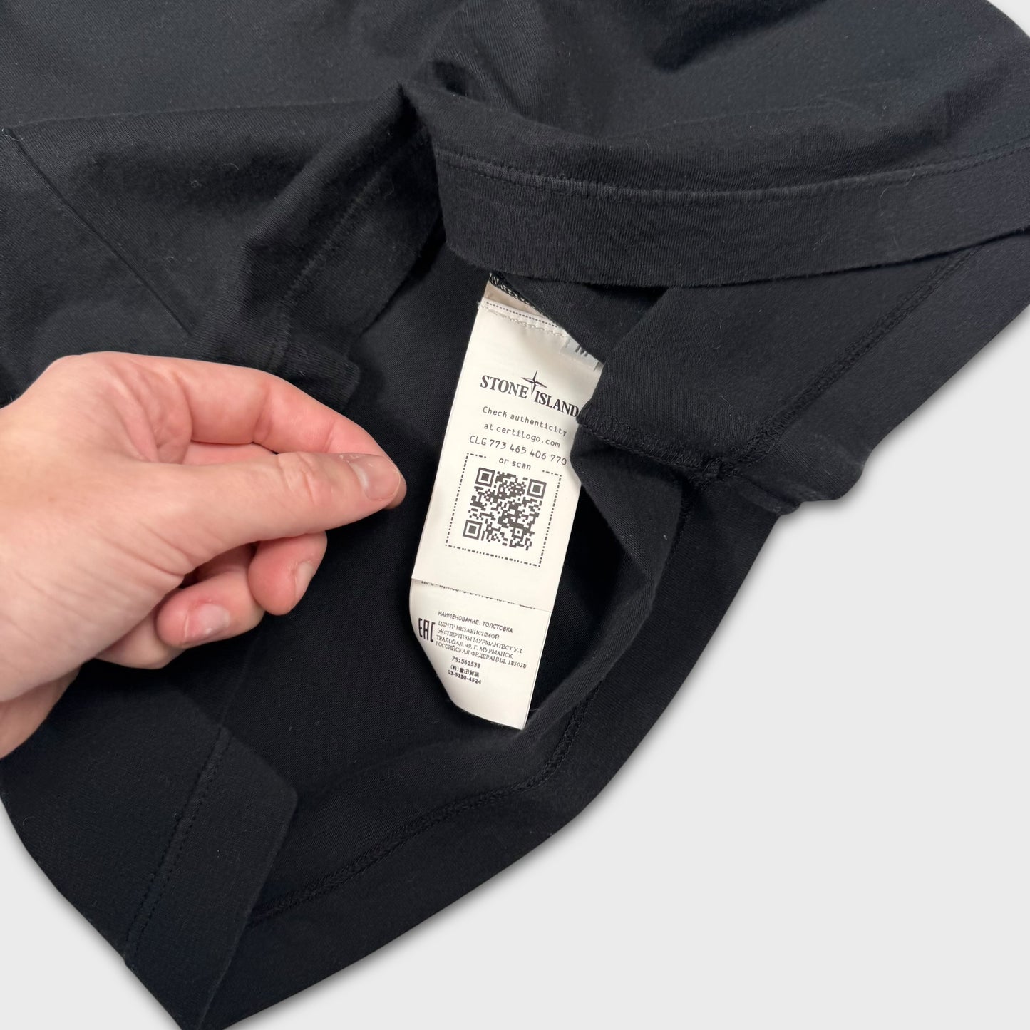 Stone Island Black Compass Graphic T-Shirt M