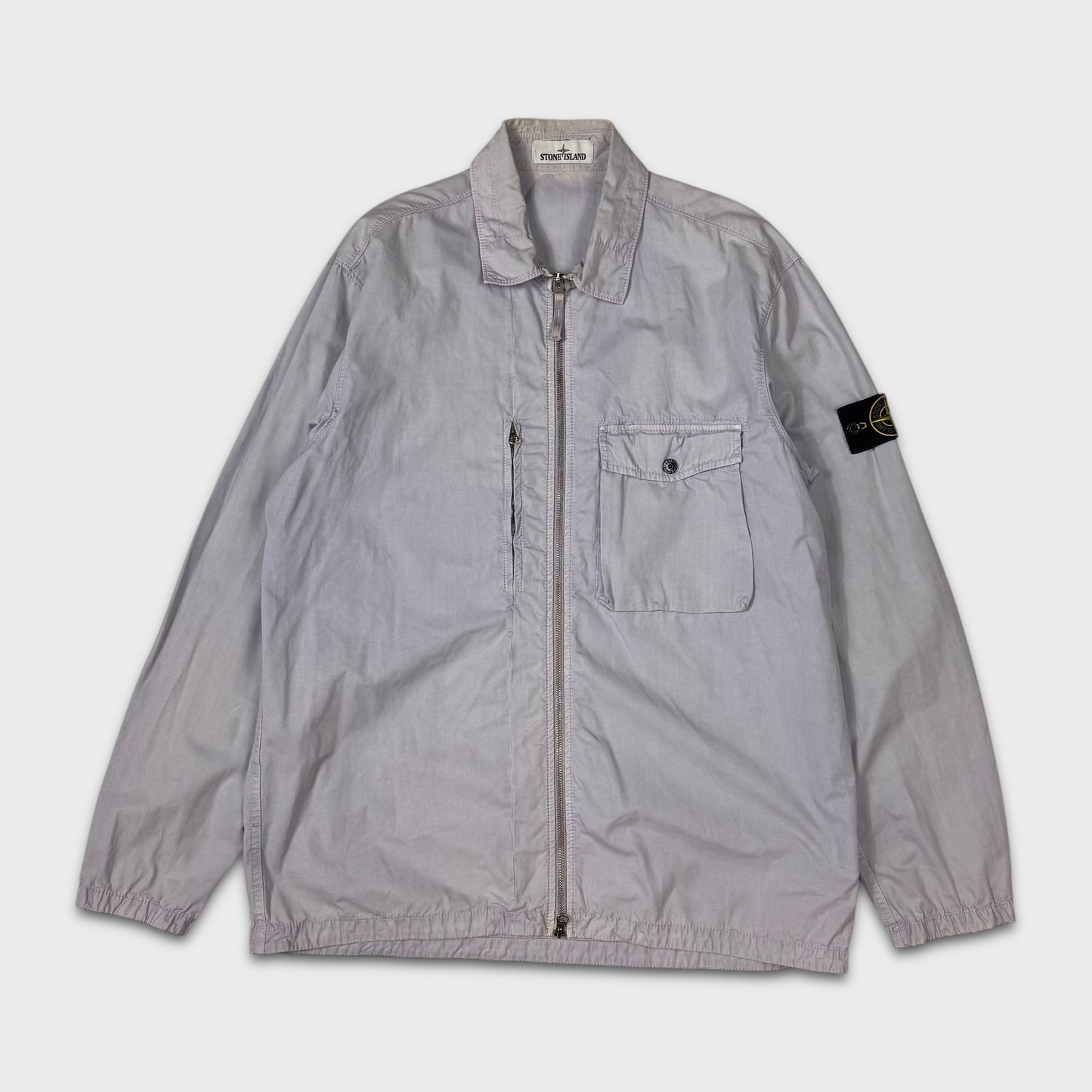 Stone Island Lavender Full Zip Overshirt XXL