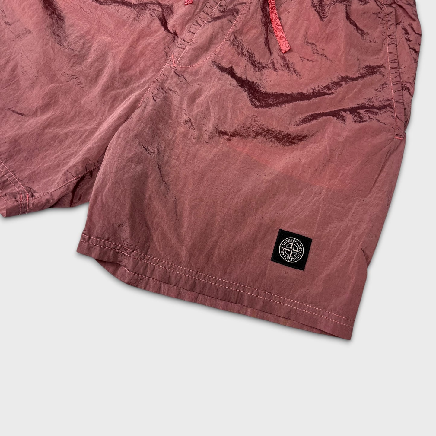 Stone Island Coral Pink Nylon Metal Shorts L