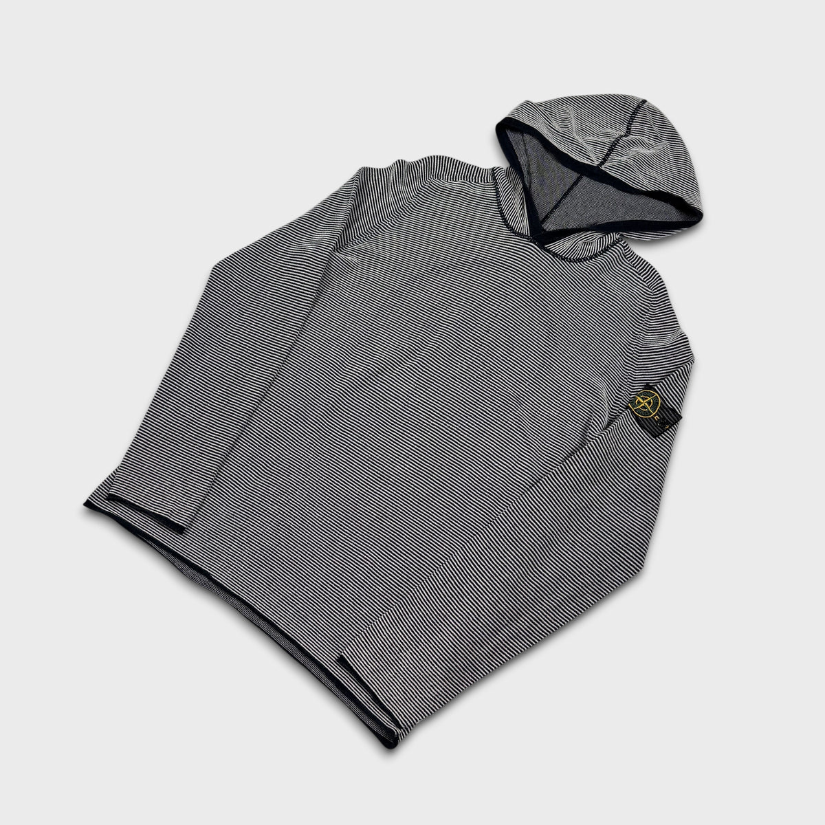 Stone Island SS2009 Mesh Badge Holographic Hoodie L