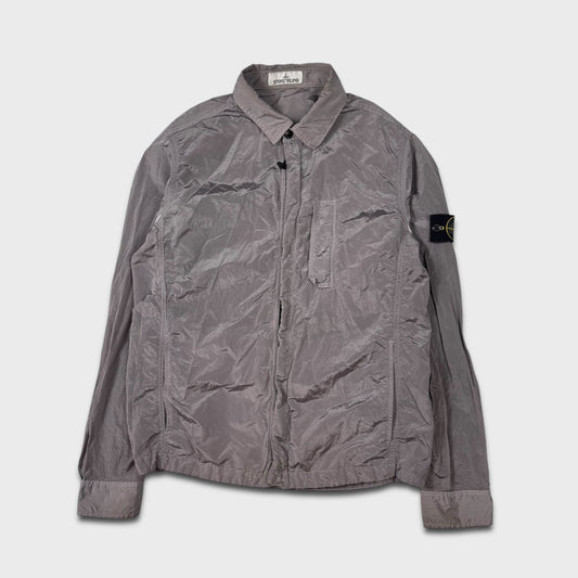 Stone Island Silver Nylon Metal Overshirt L