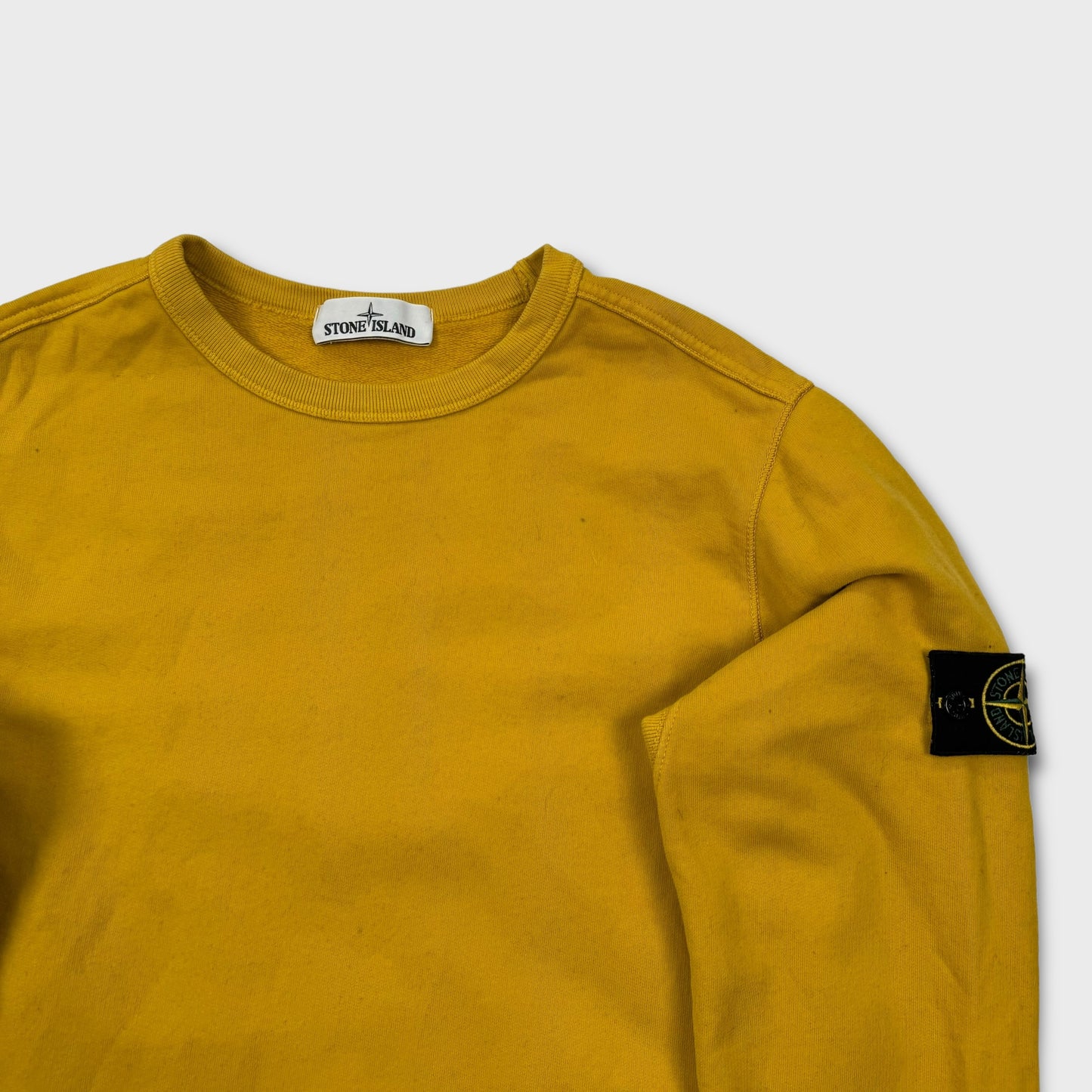 Stone Island Yellow Crewneck Sweatshirt M