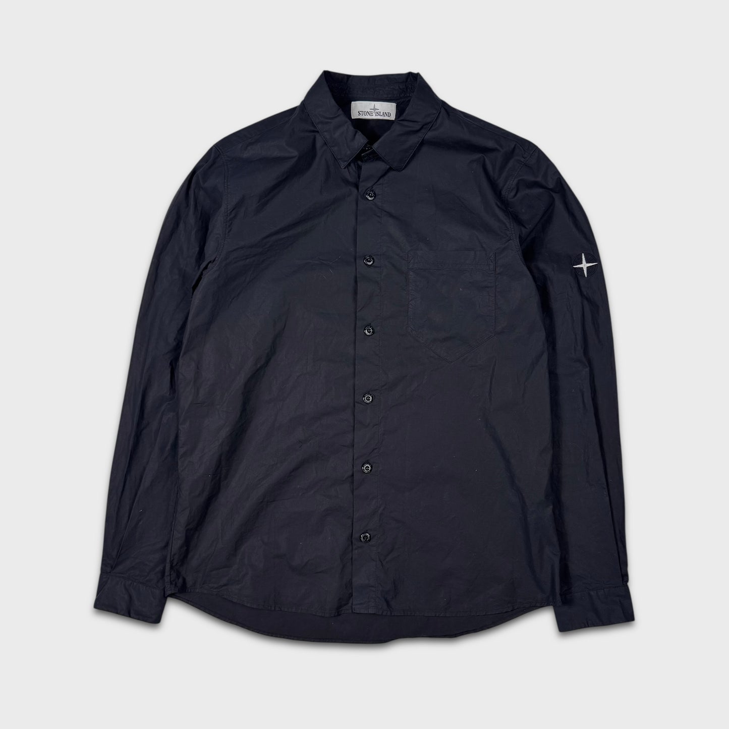 Stone Island Compass Sleeve Button Shirt L