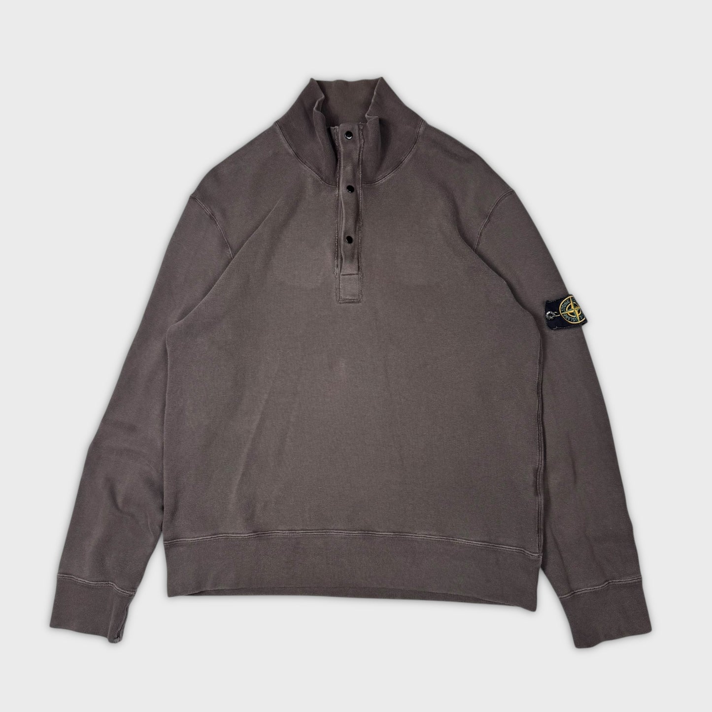 Stone Island Charcoal Quarter Zip Sweatshirt XL
