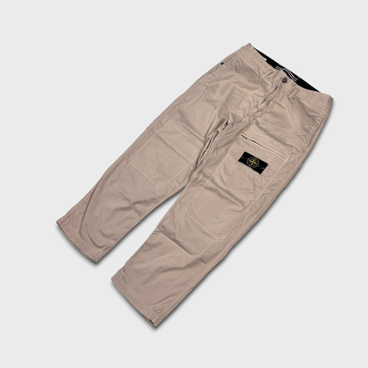 Stone Island Sand Relaxed Fit Cargo Pants W30
