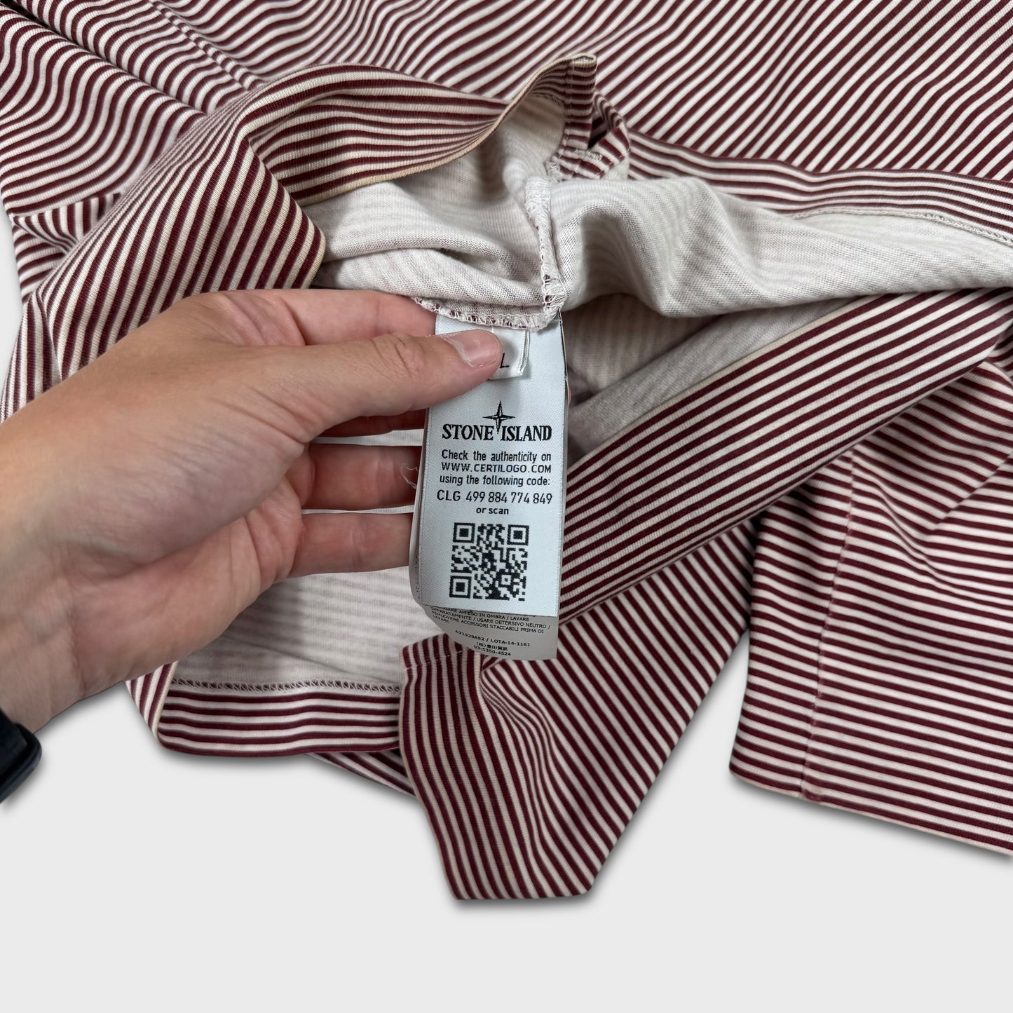 Stone Island x Supreme Striped Longsleeve L