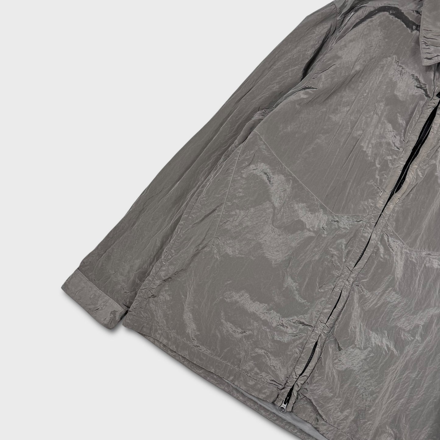 Stone Island Silver Nylon Metal Overshirt XXL