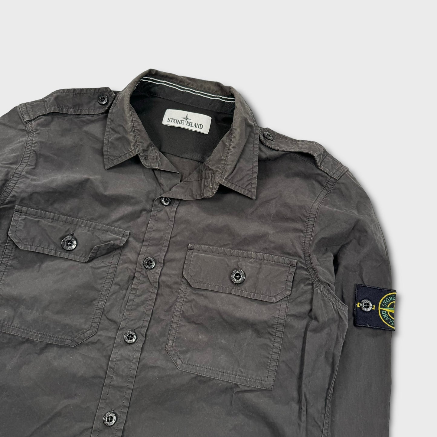 Stone Island Black Button Overshirt M