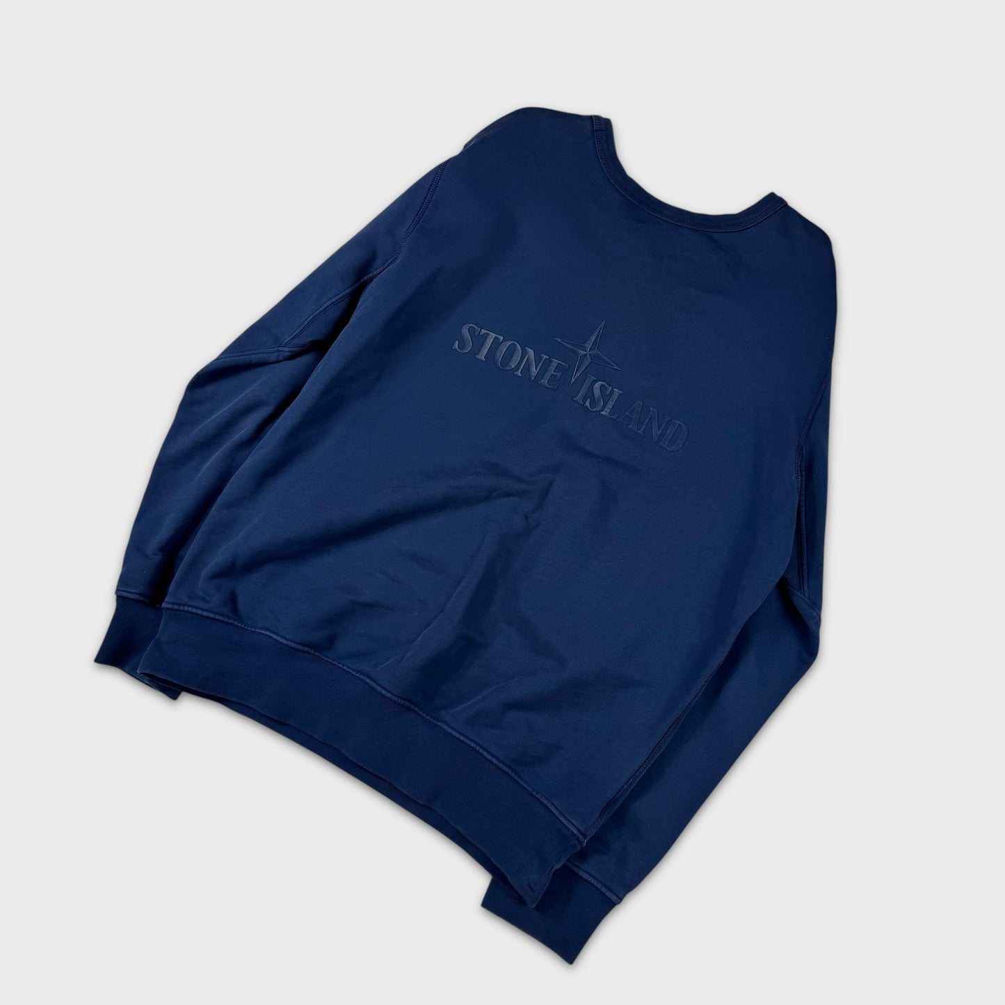 Stone Island Navy Blue Reversible Crewneck L