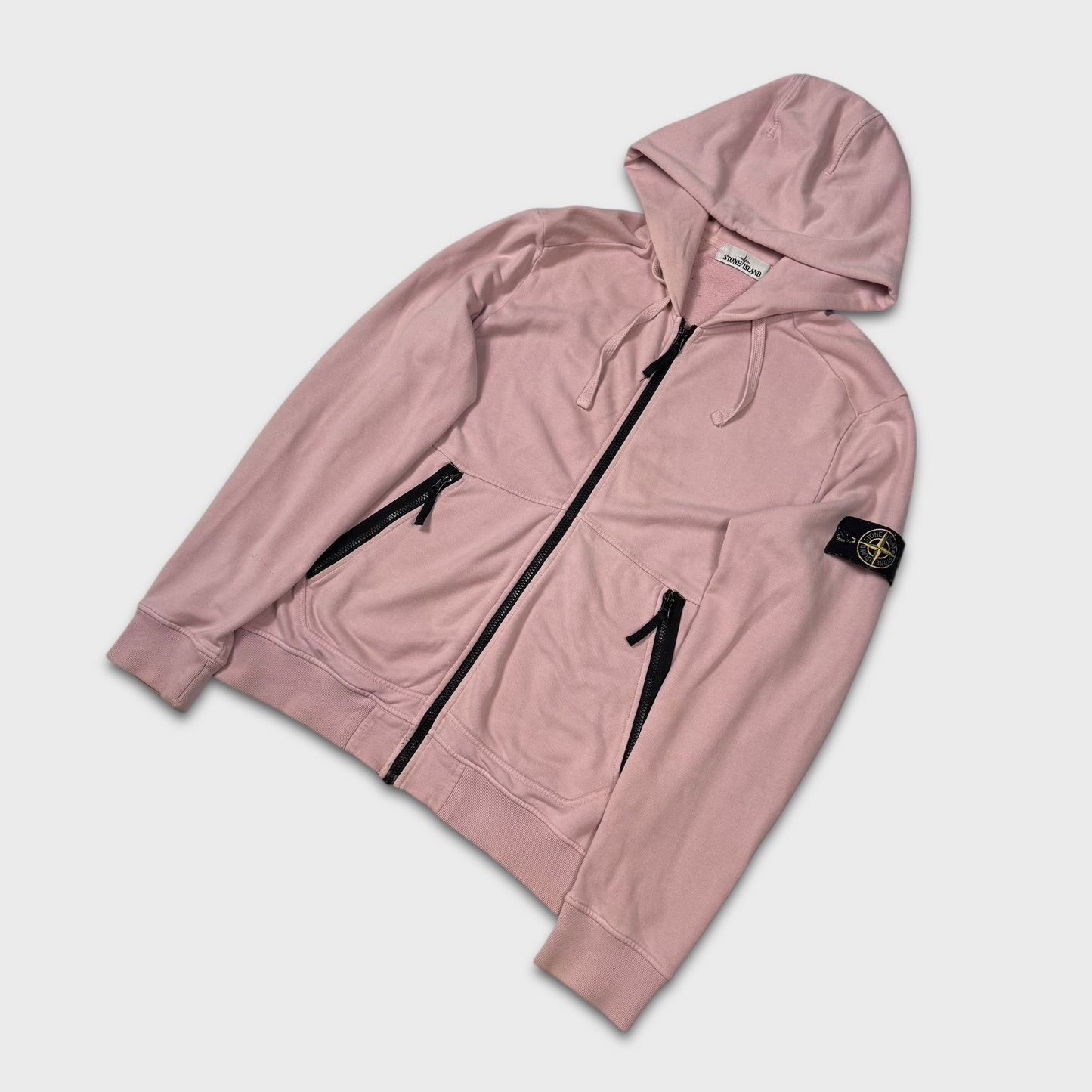 Stone Island Dusty Pink Zip Hoodie L
