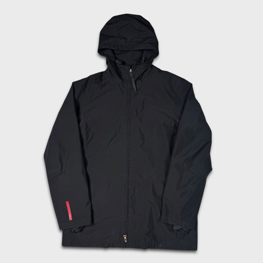 Prada Sport Black Mid-Length Parka Jacket L