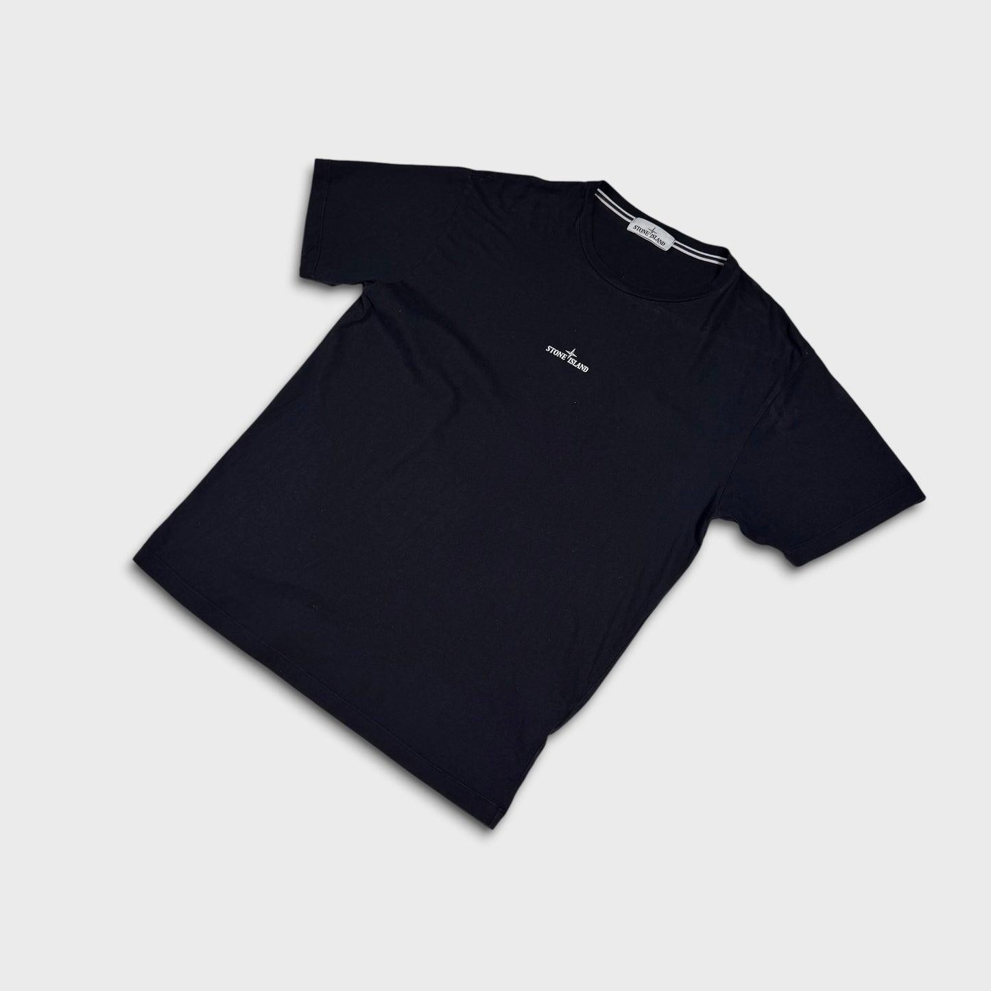 Stone Island Black Graphic Logo T-Shirt XL