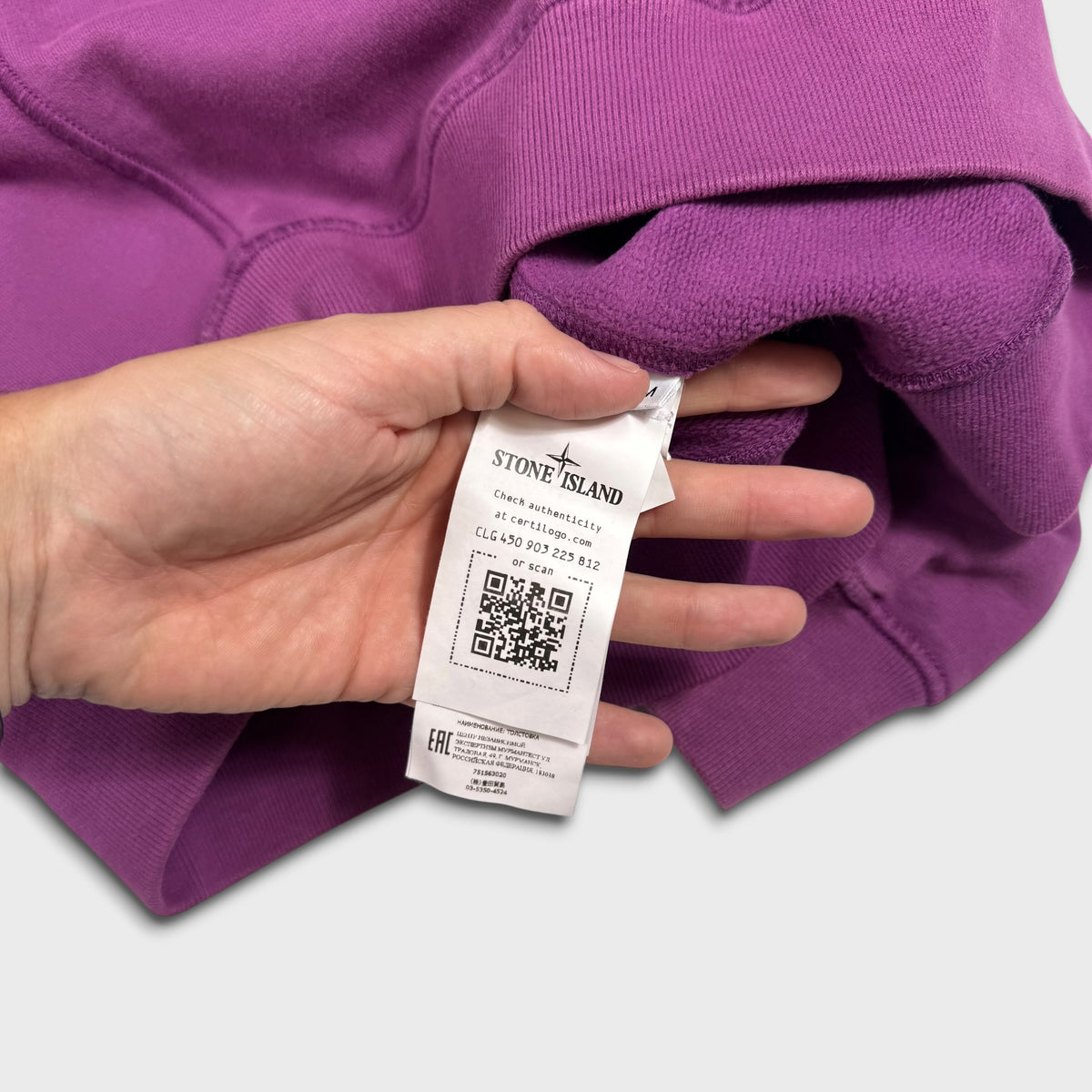 Stone Island Magenta Crewneck Sweatshirt M
