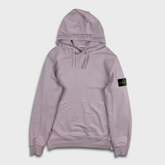 Stone Island Pale Pink Pullover Hoodie L