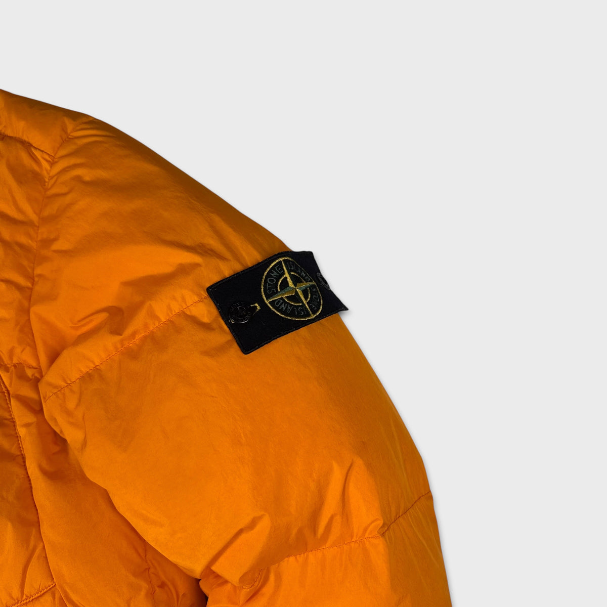 Stone Island Orange Crinkle Reps NY Down Puffer Jacket S