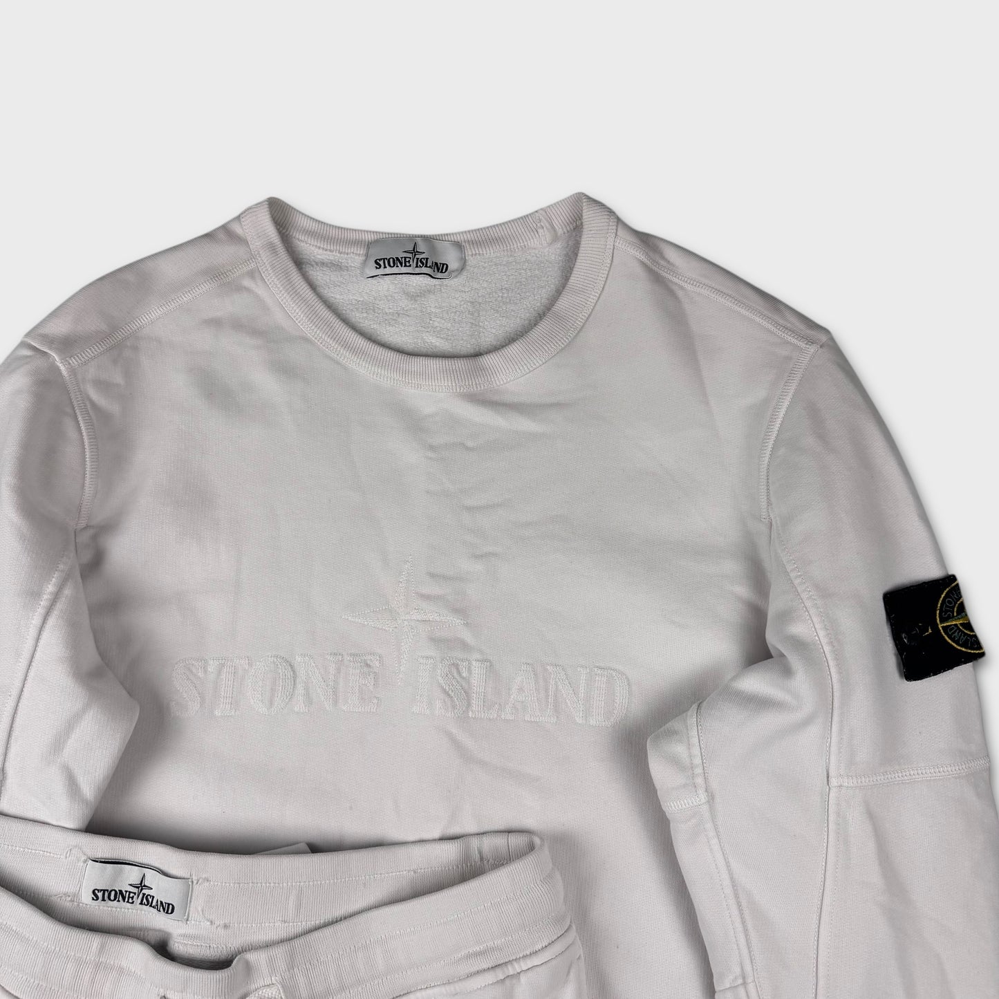 Stone Island Spellout Crewneck & Joggers Set M