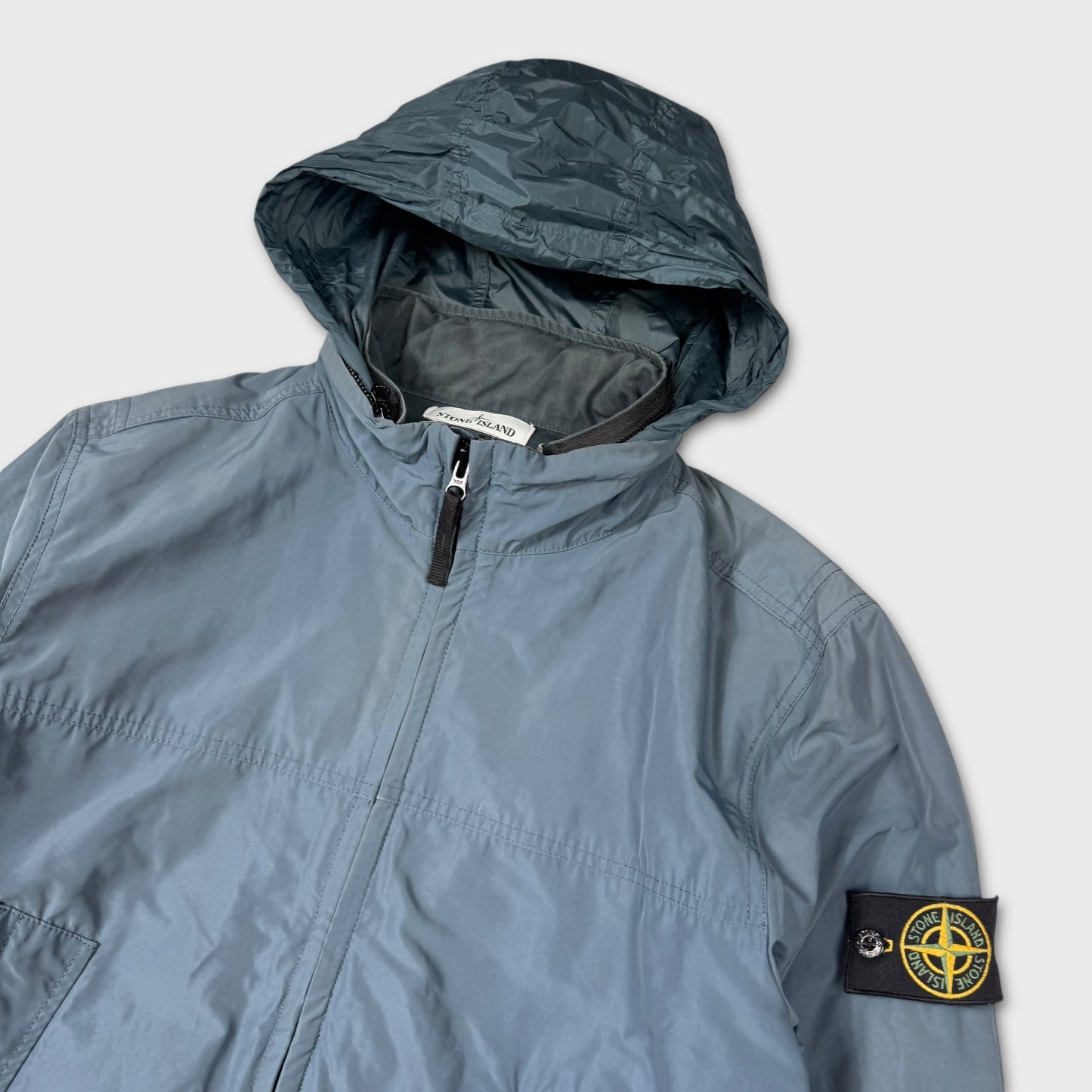 Stone Island Navy Blue Micro Reps Hooded Jacket L