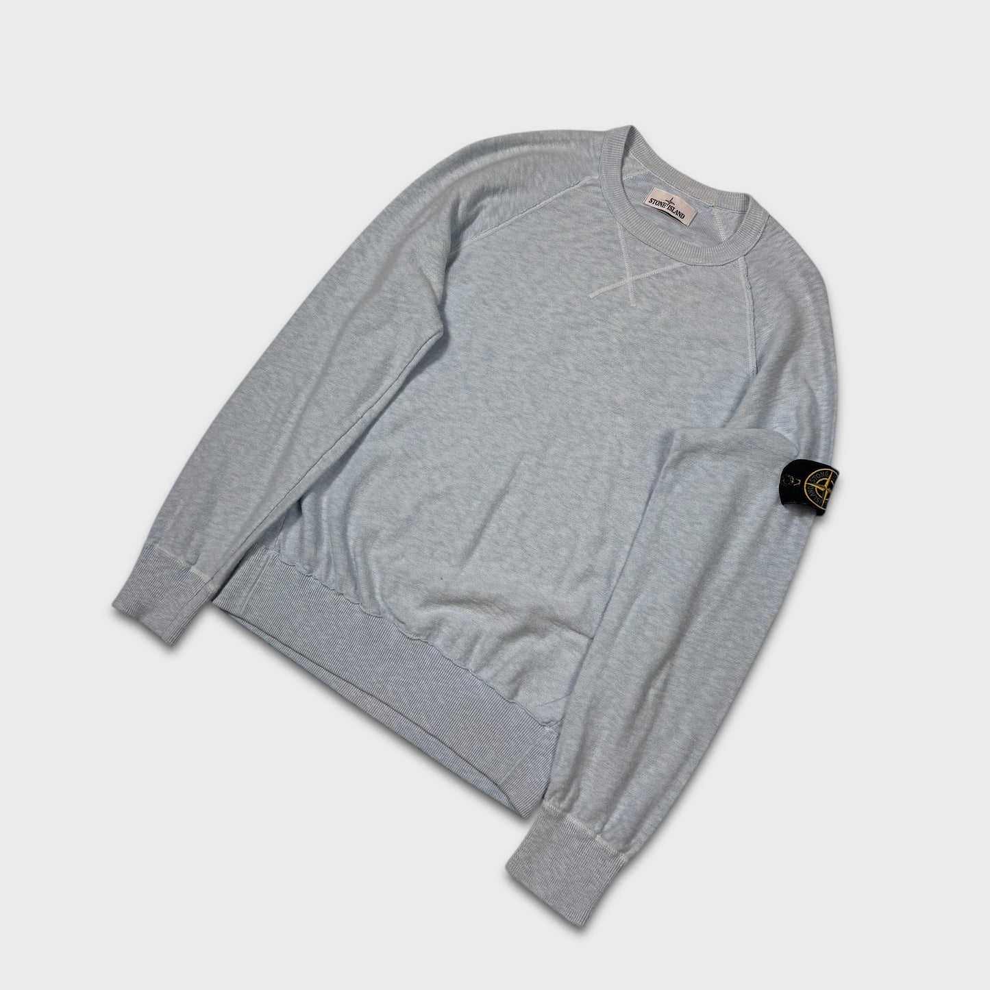 Stone Island Baby Blue Knit Jumper L