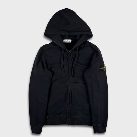 Stone Island Black Full Zip Hoodie L