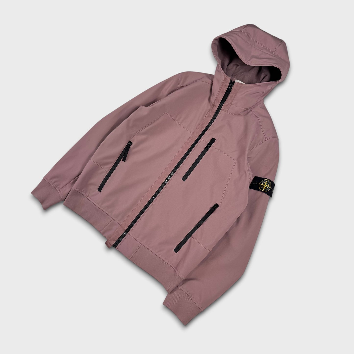 Stone Island Pink Soft Shell-R Jacket L