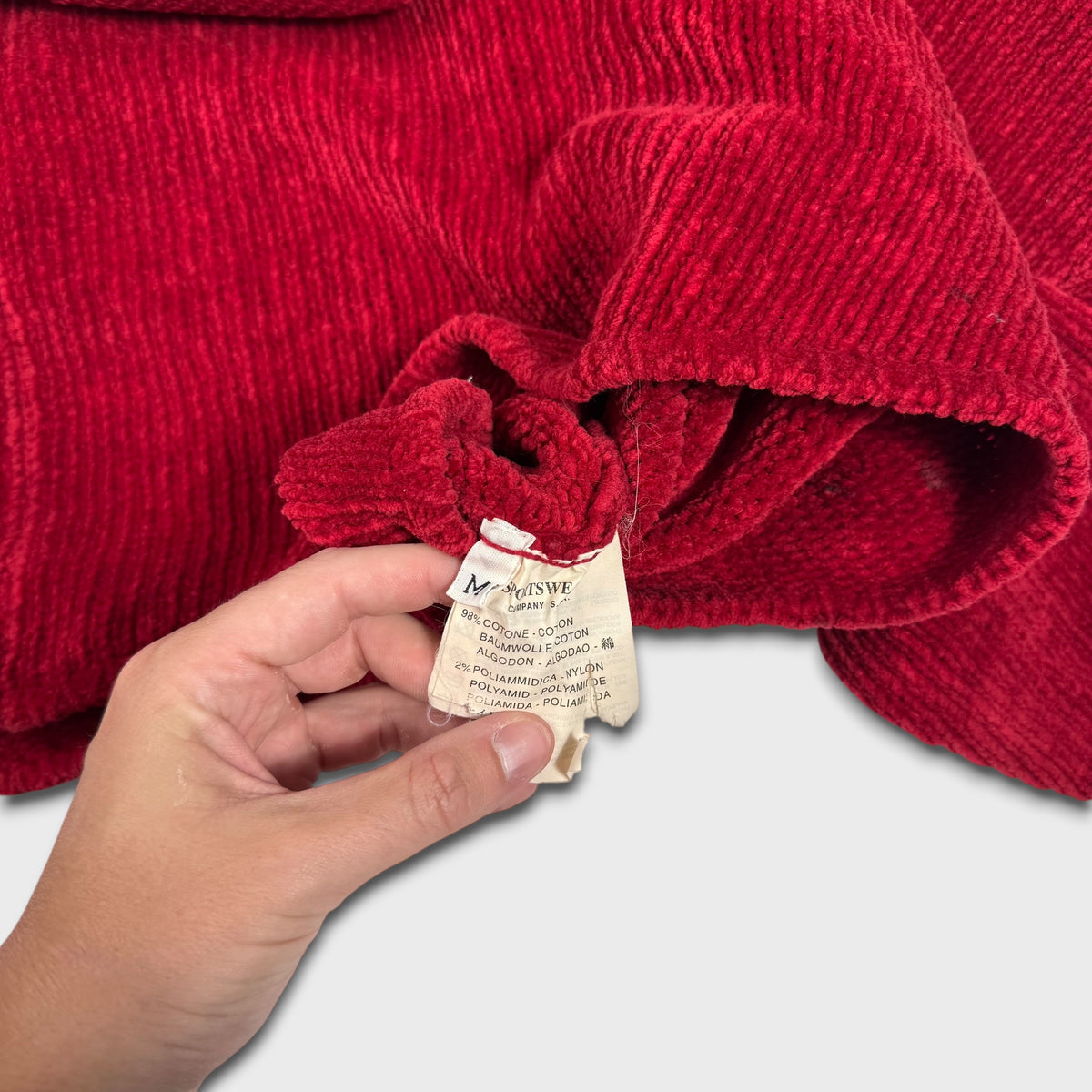 Stone Island Vintage 1999 Cherry Red Knit M