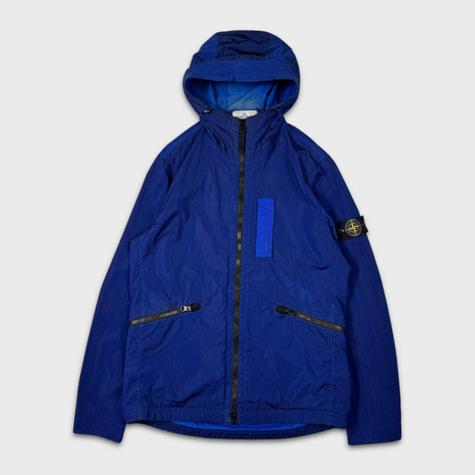 Stone Island Royal Blue Nylon Metal Flock Jacket L