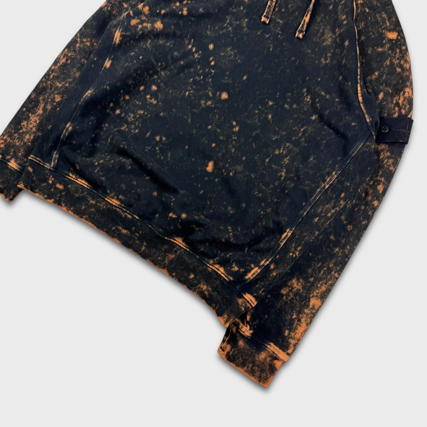 Stone Island Acid Wash Camo Pullover Hoodie L