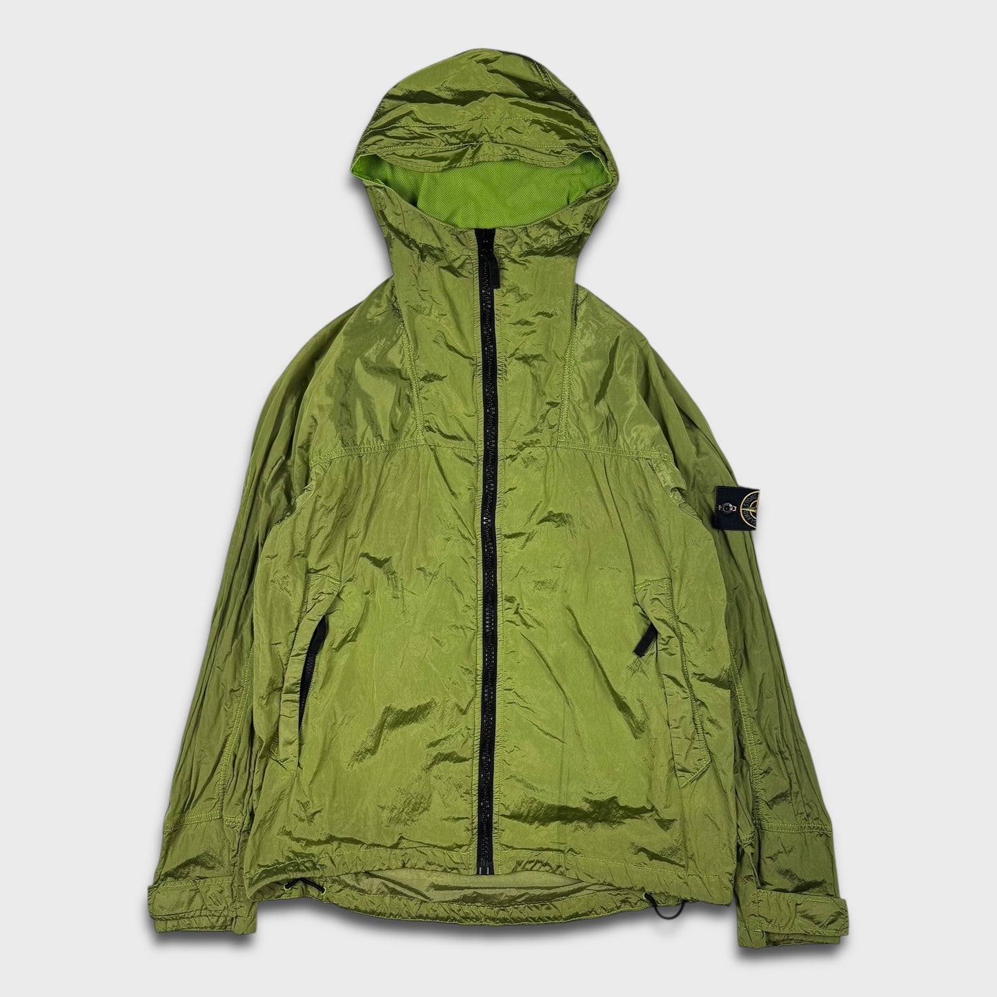 Stone Island Lime Green Nylon Metal Watro Jacket L