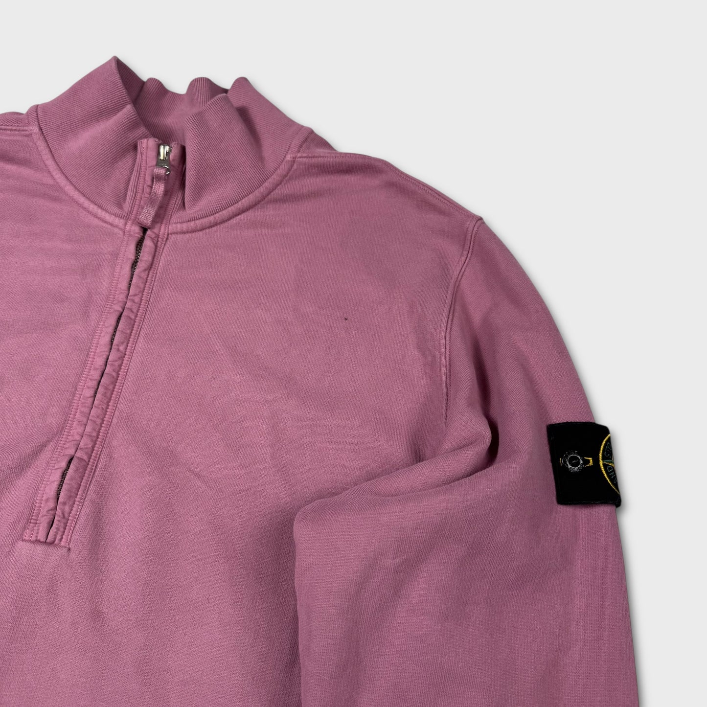 Stone Island Pink Quarter Zip Sweatshirt XL