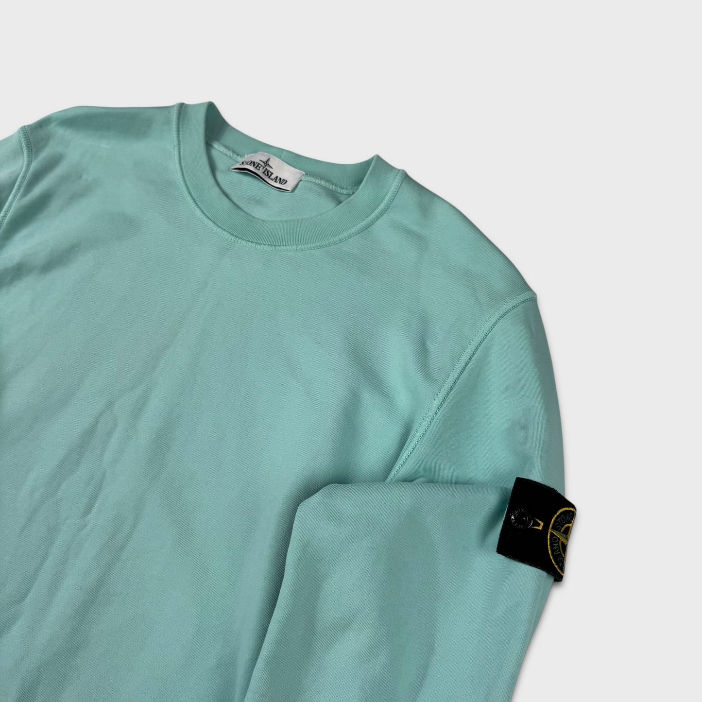Stone Island Turquoise Crewneck Sweatshirt L