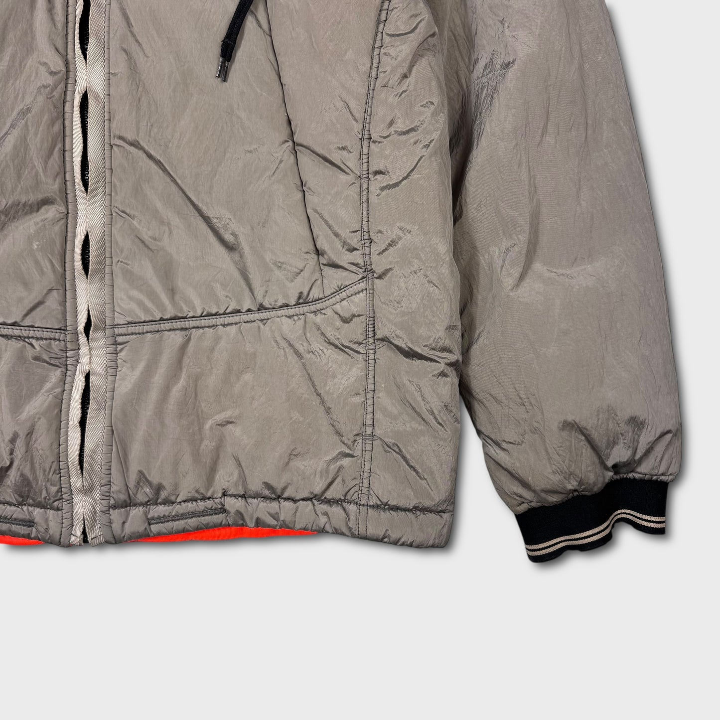 Stone Island 2007 Reversible Orange / Nylon Metal Puffer Jacket S