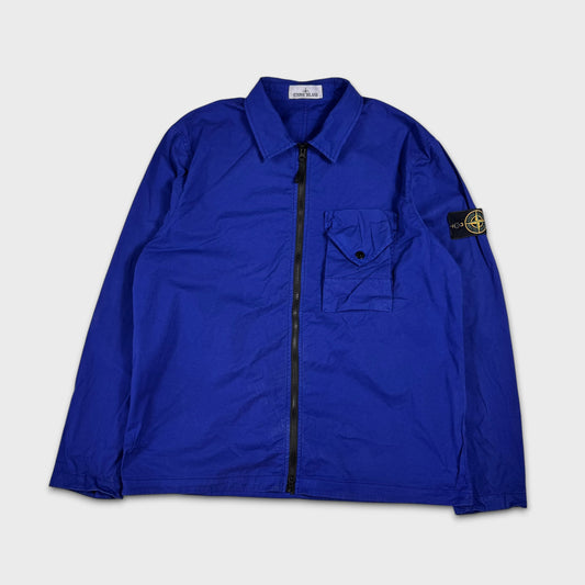 Stone Island Royal Blue Full Zip Overshirt XL