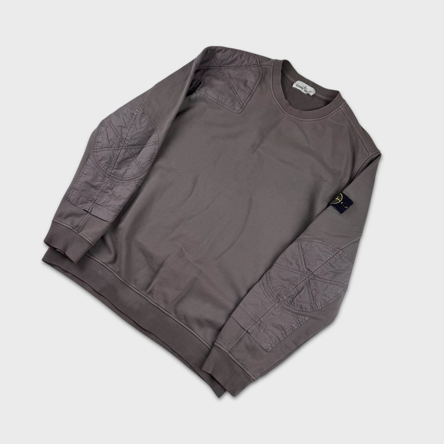 Stone Island Grey ‘Sleeve Detail’ Crewneck 3XL