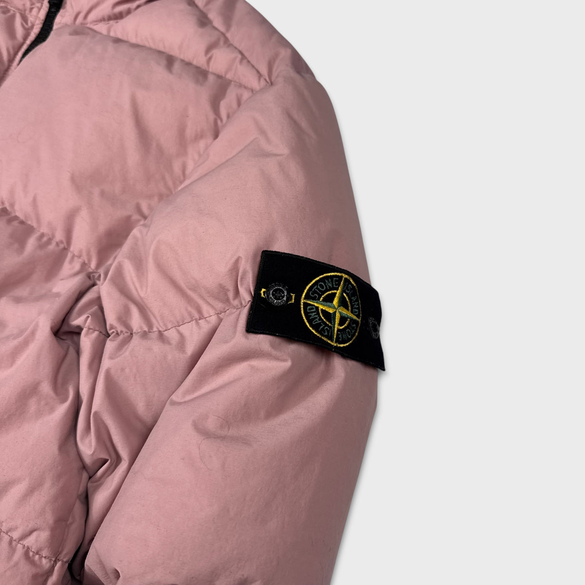 Stone Island Baby Pink Naslan Light Watro Down TC Puffer Jacket L